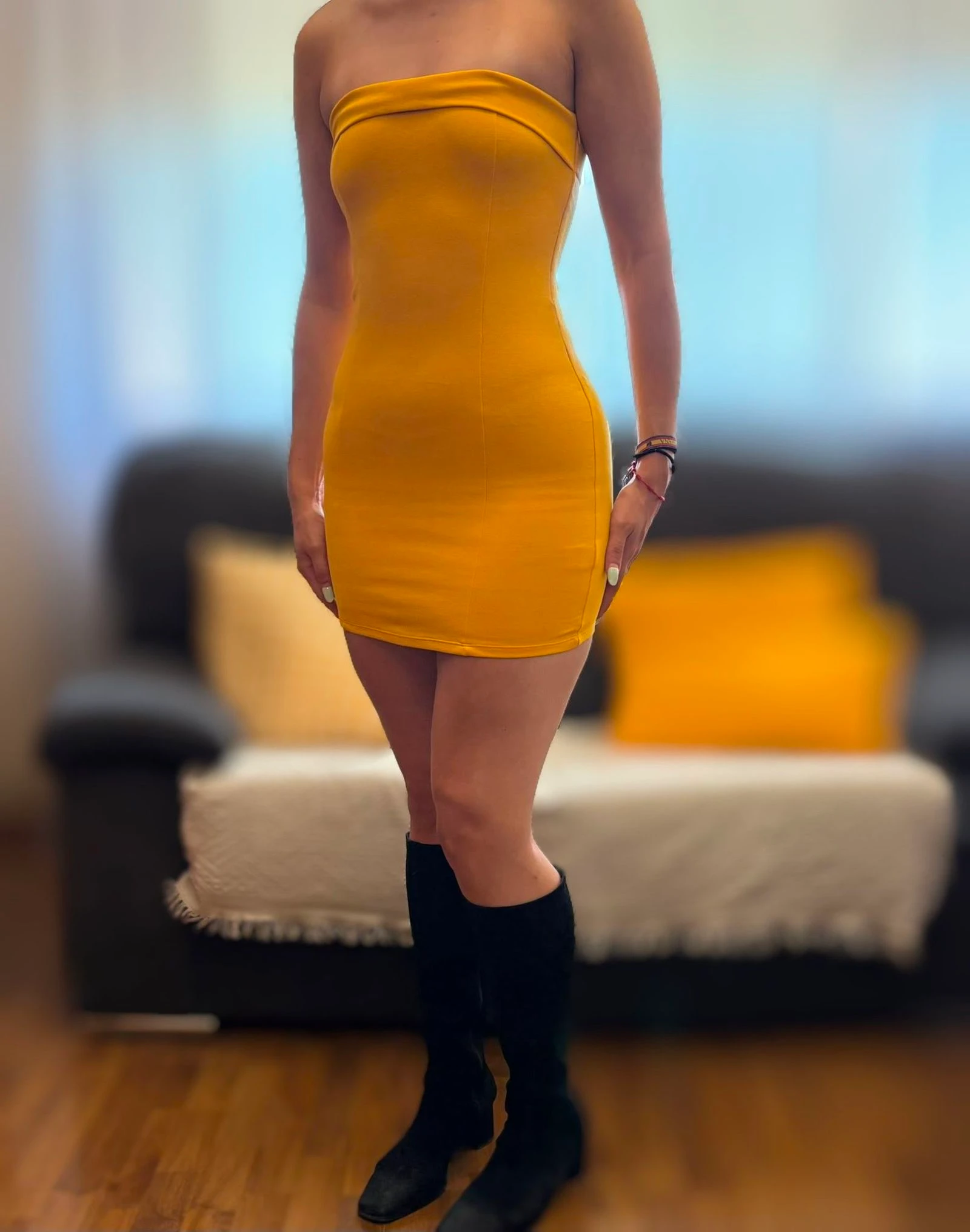 Vestido zara palabra de honor 